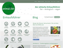 Tablet Screenshot of animalfair.at